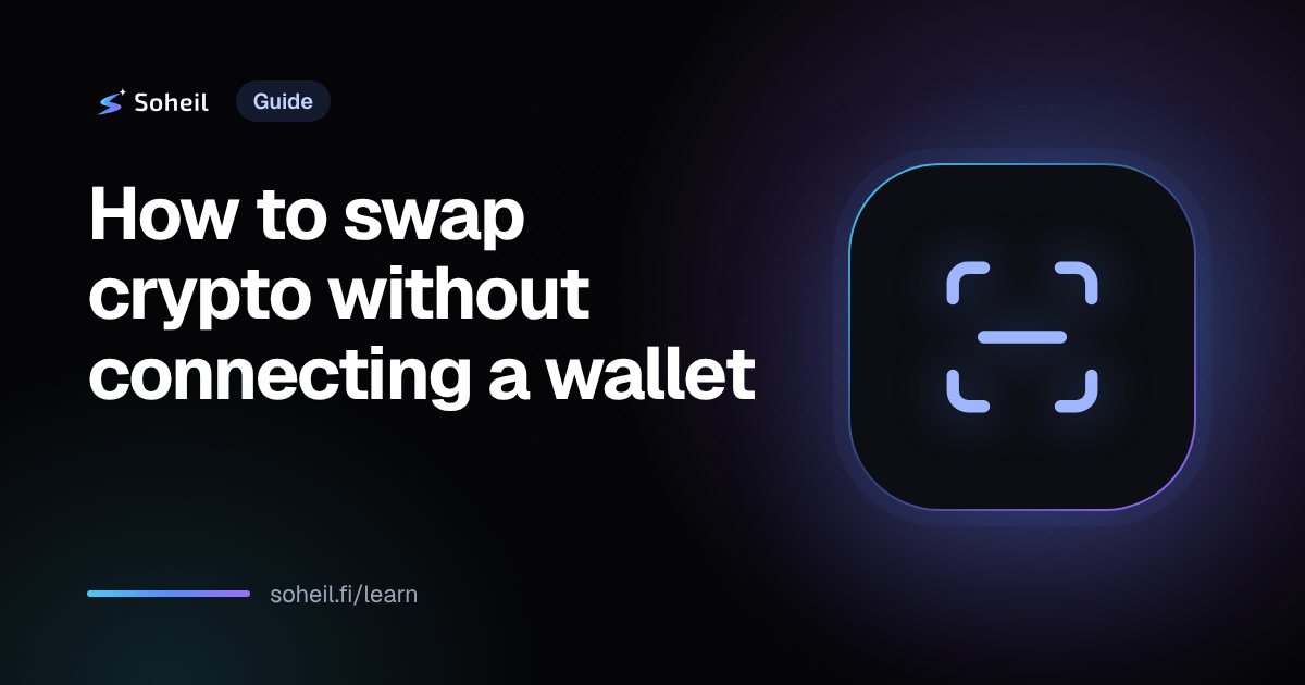 How to swap crypto without connecting a wallet